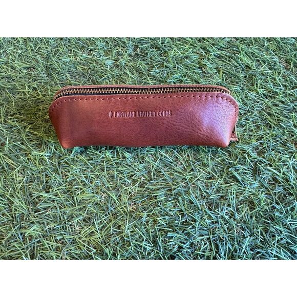 Portland Leather Bundle Mini Bifold Wallet Plum Leather Wallet Nutmeg Small Bag - Picture 7 of 8